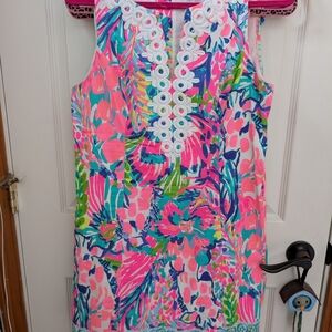 Lilly Pulitzer Gumbo Limbo Gabby Sz 8 Euc Neon Htf Rare Unicorn Dress Shift
